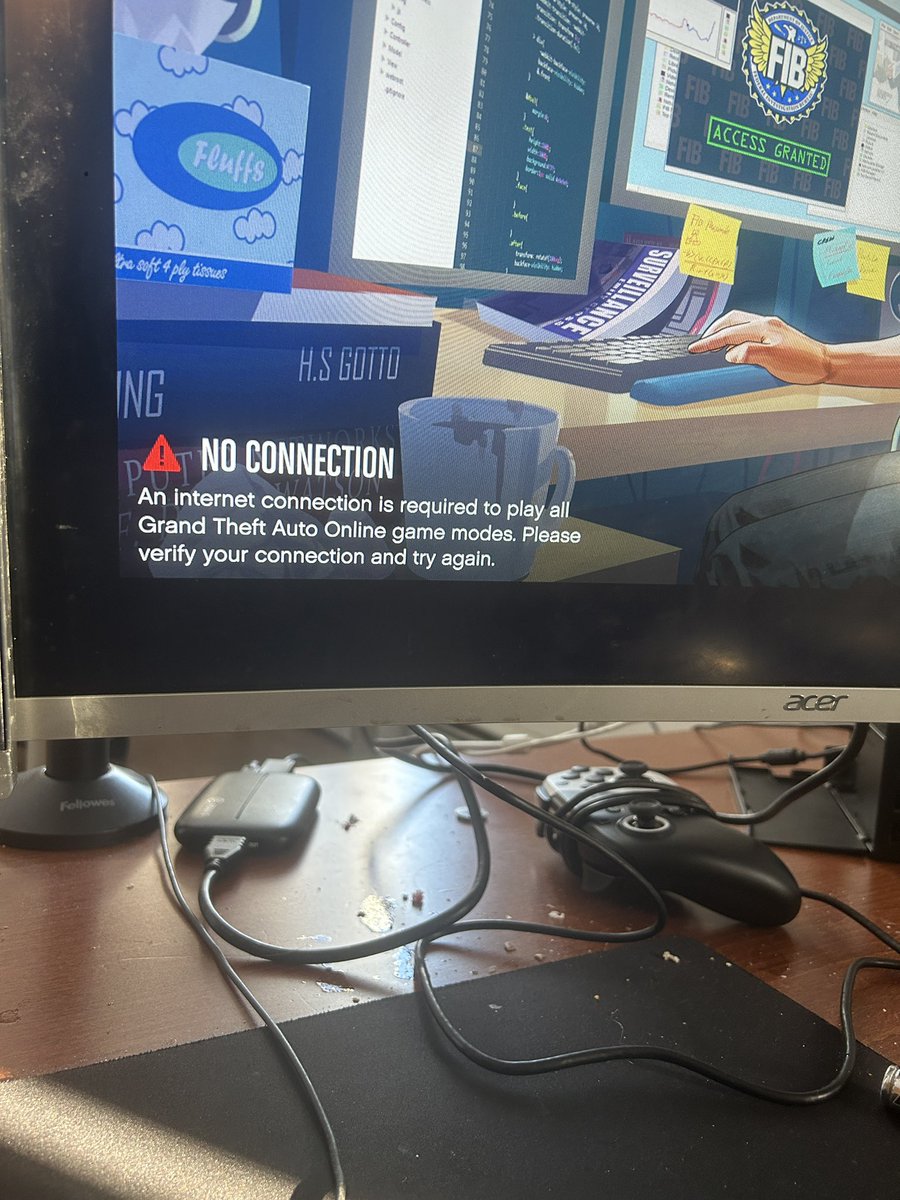 ChugsThompson's tweet photo. @RockstarSupport I am getting a servers down message when trying to connect to GTA online on ps5, it’s been two days now and still can’t connect https://t.co/qNO7yq4wfV