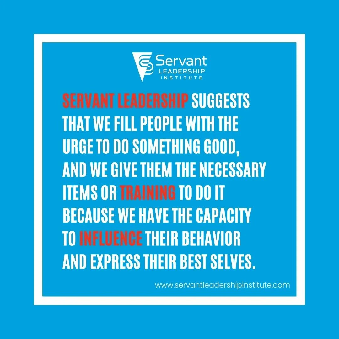 Servant leadership is an approach to management that focuses on the person, not just the task. It encourages managers to see themselves as working with others to make a difference in people’s lives. Learn more about the Institute here: buff.ly/2FAeSmq  #servantleadership