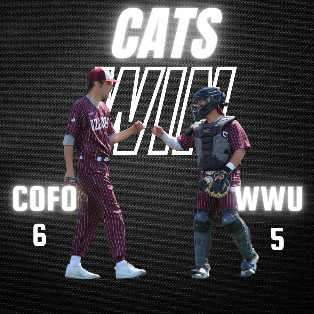 BOBCATS WIN!!!

Bobcats defeat William Woods University 6-5!

Great job, Bobcats!

#BobcatProud

<a href="/CofOBaseball/">CofO Baseball</a>