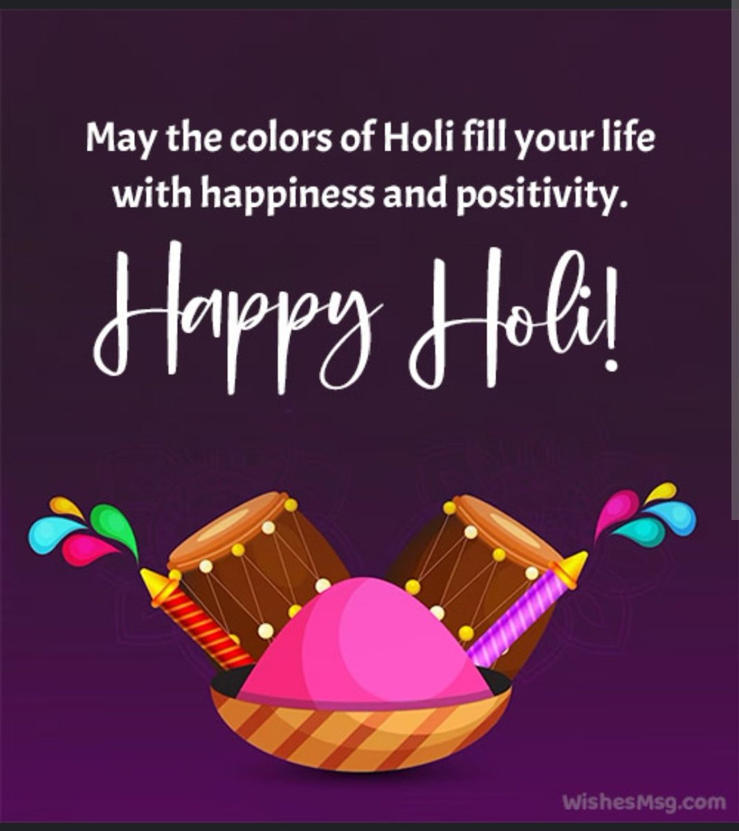 Wish you a very Happy Holi, enjoy all the colours of life! May God gift you all the colours of life, colours of joy, colours of happiness, colours of love and all other colours you want to paint your life with. Happy Holi!