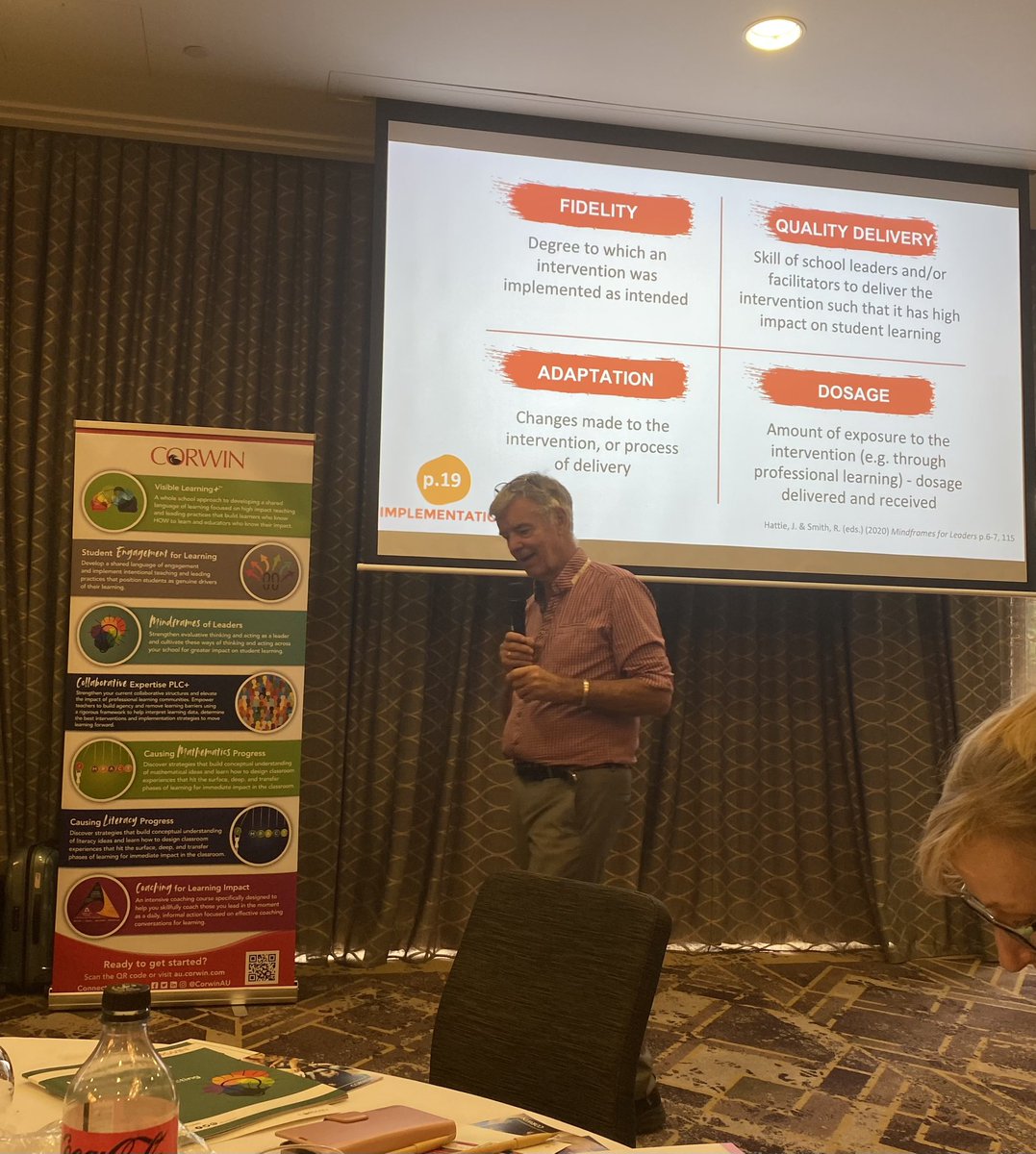 JaniceDuzzi50's tweet photo. Great day listening to @johnhattie and Mindframes for Leaders. Thanks @CorwinPress https://t.co/G9yv4nynoJ