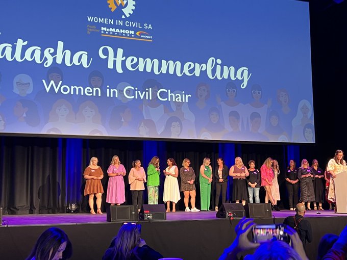 Workzone Traffic  Control is very proud to be at the <a href="/CCF__SA/">Civil Contractors Federation SA</a> International Women's Day Women in Civil lunch.  
<a href="/McMahonServices/">McMahon Services</a>  <a href="/Assignar/">Assignar</a> <a href="/PicklesAuctions/">Pickles Auctions</a> 
#EmbraceEquity <a href="/WorkzoneTraffic/">Workzone Traffic Control</a> committed to flexible, safe workplaces.