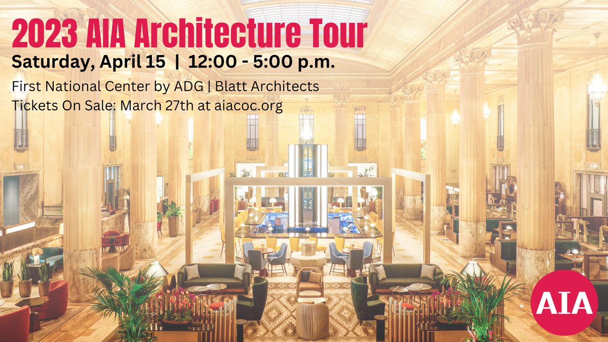 AIACOC's tweet photo. Who is ready for the AIA Architecture Tour?! Mark your calendars for April 15th! #archtour23 #archweek23 https://t.co/Hkd0siefVP