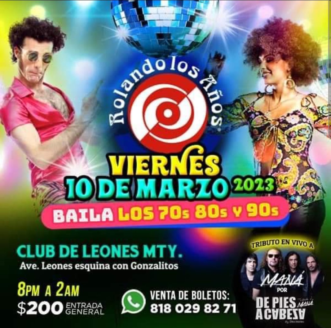 RodadaTv's tweet photo. Este VIERNES! SE ESTAN ACABANDO LOS BOLETOS!! 
manda whatsapp y separa los tuyos! #RolandoLosAños @rolanderosmty https://t.co/wVZmyILGtA