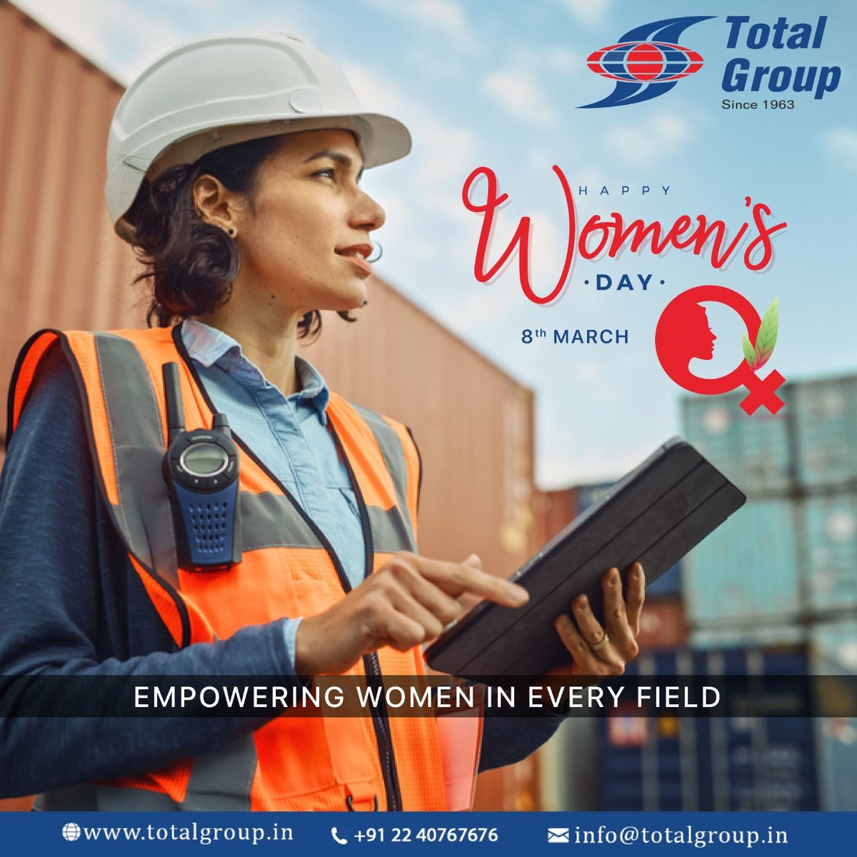 totalgrpsocial's tweet photo. Empowering women in every field
#happywomensday from #TotalGroup
#womensday #womensday2023 #8march #internationalwomensday #women #iwd2023 #iwd #girlpower #womeninbusiness #strongwomen #womenempoweringwomen #womeninspiringwomen #motivation #inspiration #instagood #womensmarch https://t.co/r8BEbbKAXm