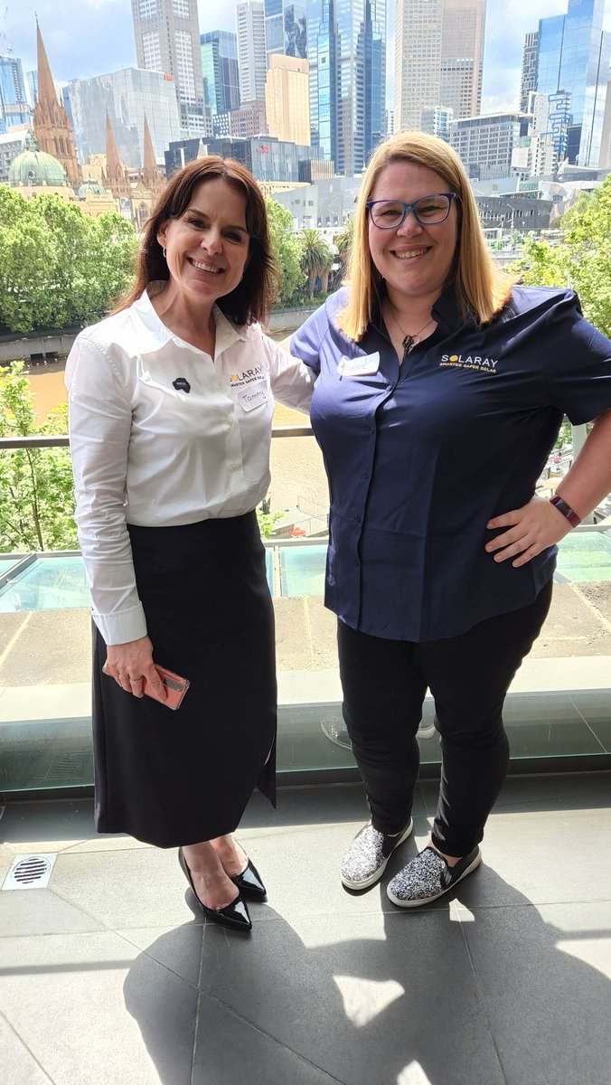 SolarayEnergy's tweet photo. ✨ International Women's Day ✨

Here's a throwback to last October when Tammy (Installation Manager) and Krissie (Marketing Manager) attended the @AusWomenInSolar conference. 

Just two of the many amazing women that Solaray are blessed to have! 

#EmbraceEquity https://t.co/GxwLXbrb47