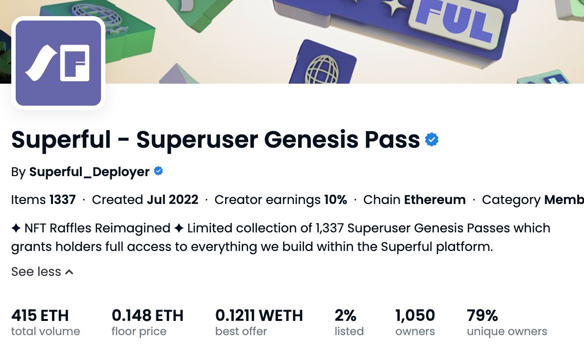 💫 1337 passes only
💫 1050 unique holders
💫 2% listed 

FREE MINT &amp; STILL BUILDING 💛