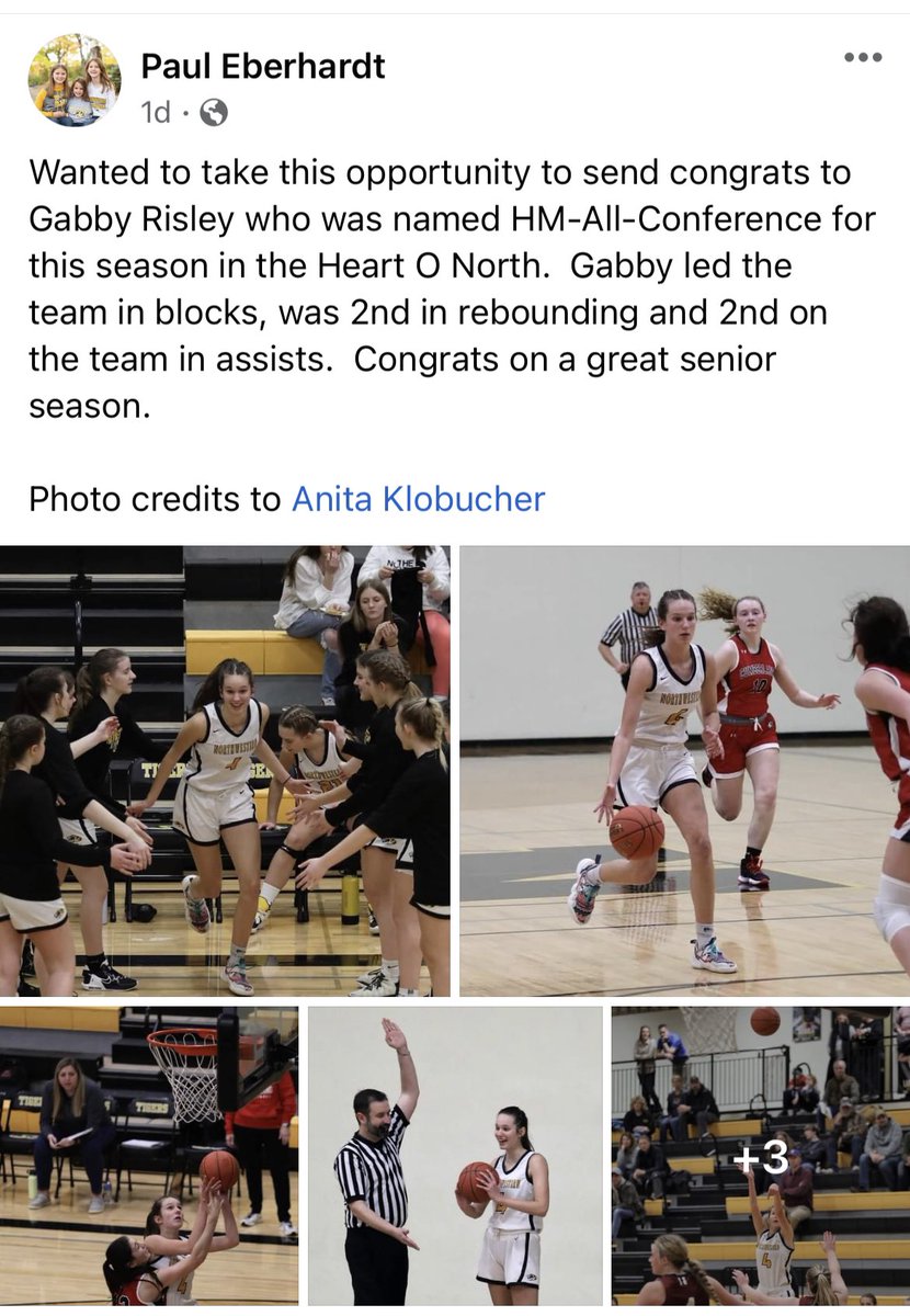 Heart O’ North announced All-Conference Awards! Congratulations Tieryn, Abby, Shayna and Gabby!!
#tigertough