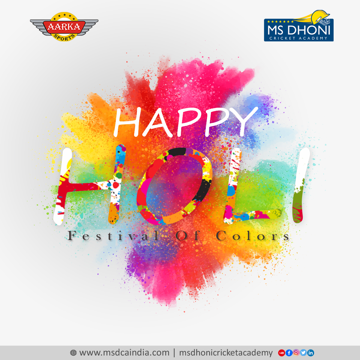 Letzplay_News's tweet photo. Wishing you and your family success, happiness, and prosperity this Holi and always! Have a colorful and joyous Holi!
#happiness #success #holi #happyholi #happyholi2023 #lezplay #aarkasports #msdcaindia #celebration #festivalsofindia #festivalofcolors #wishes #wishing #sports https://t.co/VseDZOA6cd