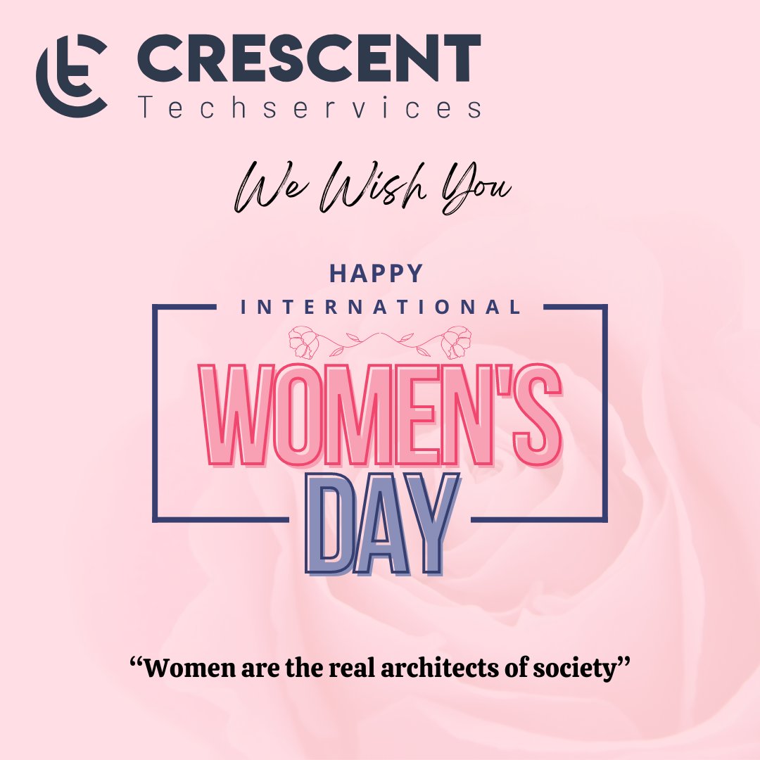 Crescent_Tech_'s tweet image. Women are the real architects of society. 
#HappyWomensDay2023 #HappyWomensDay #TrendingNow #InternationalWomensDay #womenempowerment