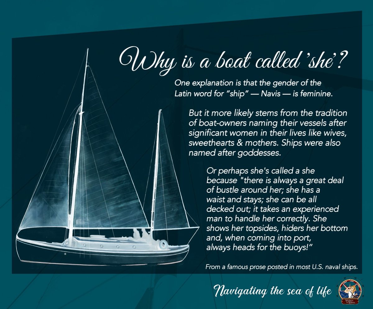 Today is International Women's Day! Have you ever thought of why a boat is called a 'she'?

#navigatingtheseaoflife #sailing  #womensday #womensday2023 #internationalwomensday