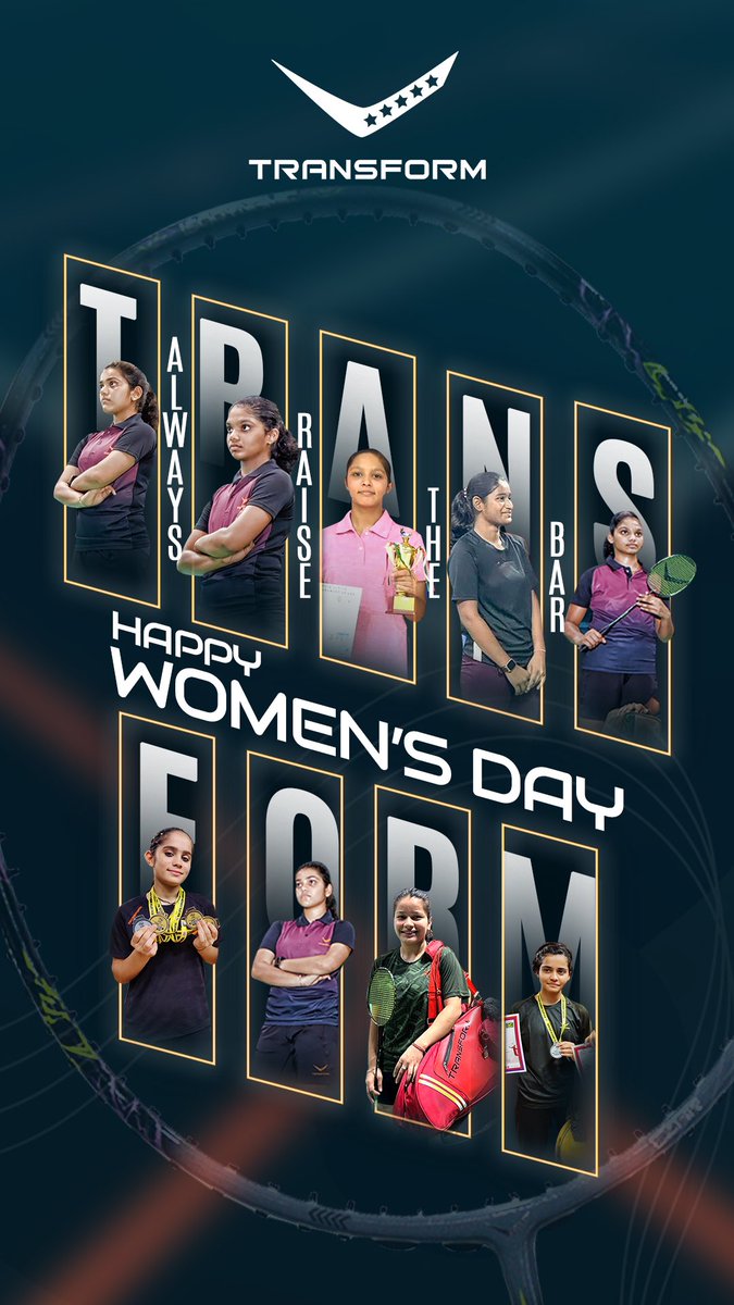 TransformBaddy's tweet photo. Sweat, strength, and sportsmanship. These are the qualities that make a great badminton player, and a great woman. 

Transform wishes you all a very smashing International Women's Day!

#happywomensday #womensday #internationalwomenday #womenday2023 #happy #wishes #womenday https://t.co/nhhFJkN9fX