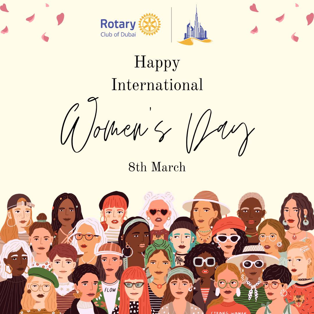 RotaryDubai's tweet photo. Happy International Women's Day! Today, we honor the incredible contributions and 
achievements of women throughout history, and the inspiring women who continue to pave the way for future generations. 

#InternationalWomensDay #rotarians #rotaryclub https://t.co/xuWZ2ddW3V