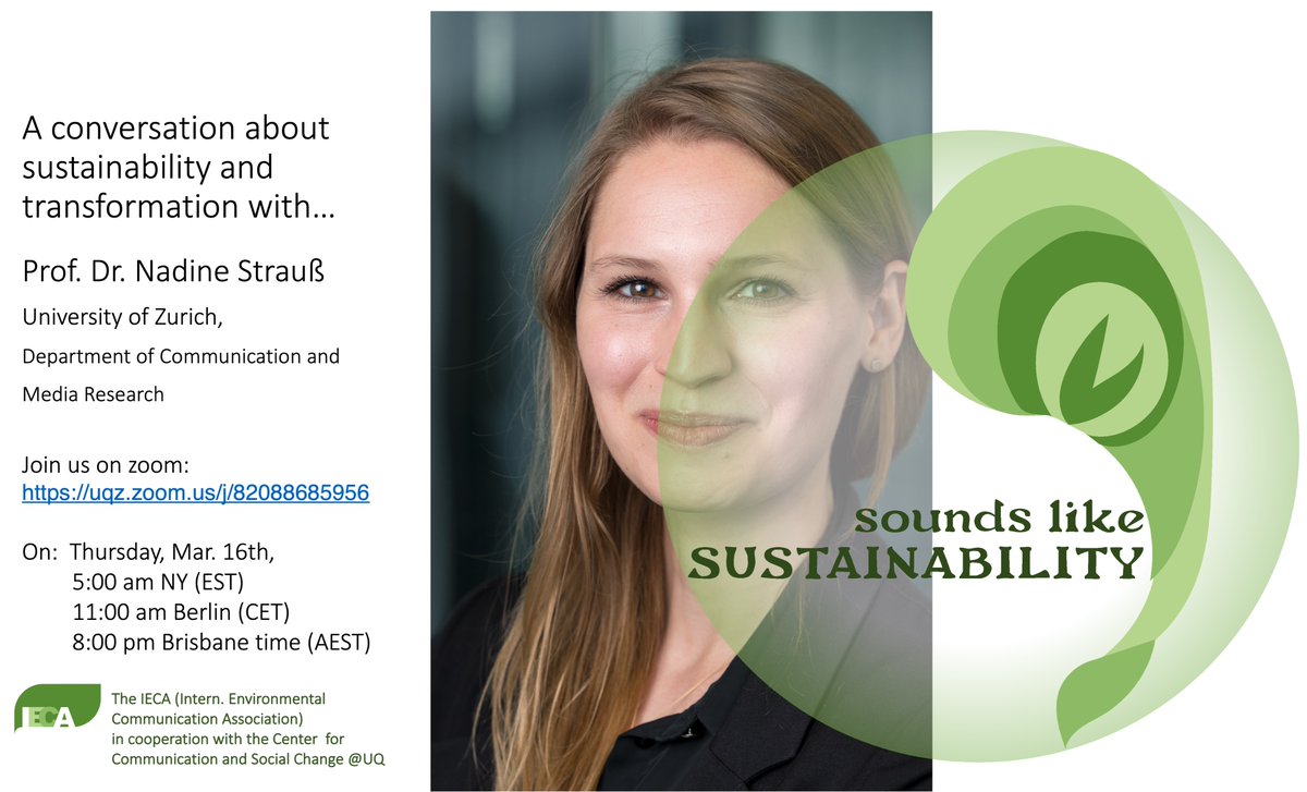 Mark your calendar: Next #sustainabilitycomm-webinar on Th, March 16th! @nadinestrauss is joining us to talk about the role of communication for sustainable finance & strategic communication of sustainable business models. join via zoom #soundslikesustainability #envirocomm