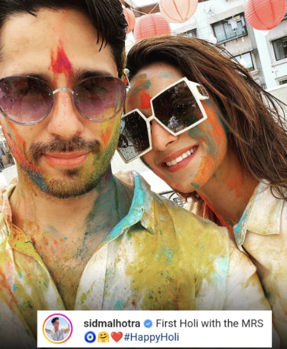 Channel1india's tweet photo. #SidharthMalhotra shares a glimpse of his '#firstHoli with Mrs' #KiaraAdvani
#holi #bollywood #bollywoodactresses #couples #Holi2023 #holicelebration https://t.co/DsUXoilsMY