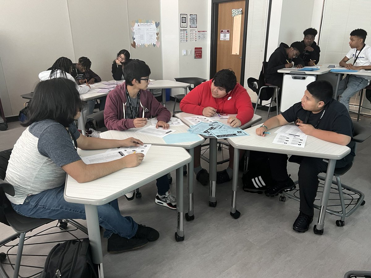 MsBynumHMS's tweet photo. Hedrick 8th graders collaborating about transformations this week in math class! #HMSisthebest #HMS #HedrickWranglers @Hedrick_MS @FDCurry https://t.co/c9BkiH9dRz