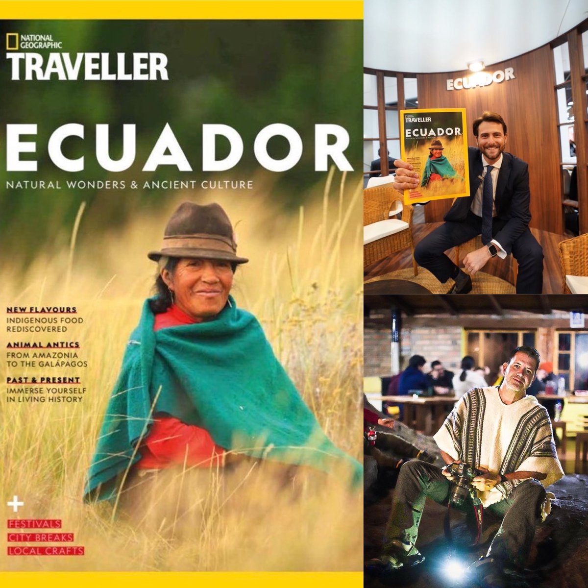 SbastienMlires1's tweet image. ¡Ya salió la edición de National Geographic dedicado a Ecuador. 50 pgs acerca de nuestra gastronomía, vida silvestre y cultura!

Este suplemento será distribuido a +de 60 mil suscriptores en Reino Unido.

¡Gracias al impulso de ⁦@nielsolsenp⁩ y el lente de Manuel Avilés!