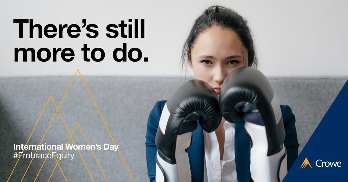 At Crowe, we celebrate all the achievements in the gender parity journey so far, but we recognize there is still more work to be done. Read our latest insight on why the onus is on business leaders to affect change bit.ly/423DH0P