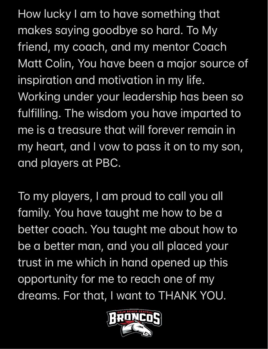 CoachSaintJuste's tweet photo. BRONCO NATION! Let’s Work @pbcathletics https://t.co/q0zsRoLjXr