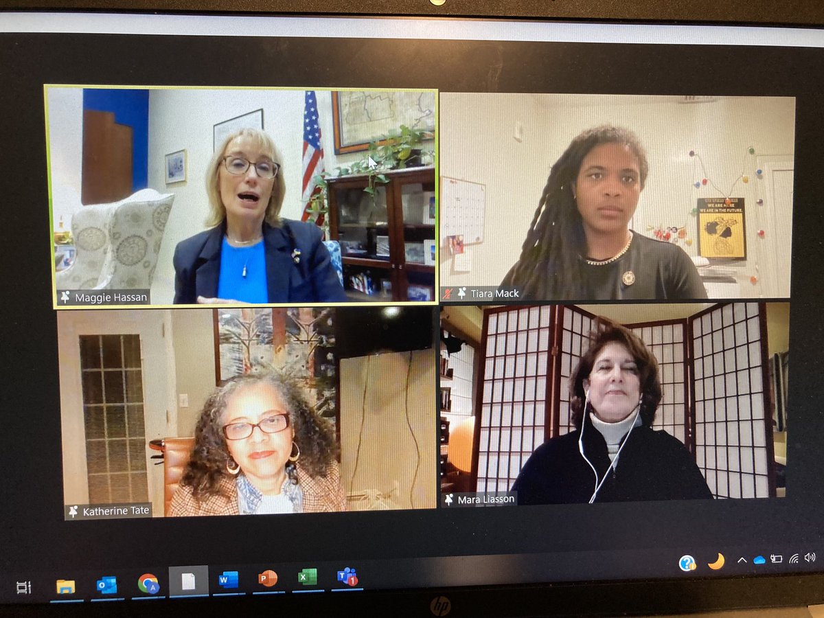 AdrienneMWeil's tweet photo. Thanks to @PembrokeCenter for tonight’s interesting convo among ⁦@SenatorHassan⁩ ⁦@MackDistrict6⁩ and Prof. Tate moderated by @MaraLiasson! Go Bruno! 🐻 https://t.co/gzBXCV1n2g