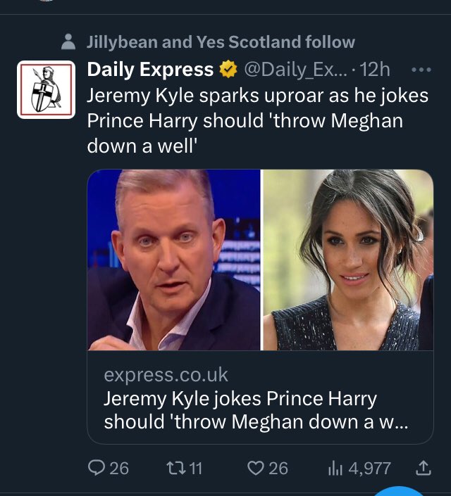 Oh look, another man fantasizing about acts of violence being committed against Meghan Markle. What is it with these sick twisted bastards? #NotMyKing #AbolishTheMonachy #RoyalParasites