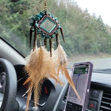 #beadwork #Indigenousbeadwork #turquoise #feathers