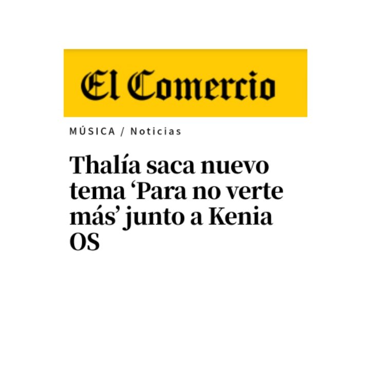 KosPeruoficial's tweet photo. @KeniaOs fue entrevista por el diario "El Comercio" uno de los diarios más importantes en Perú, tras lanzar su última colaboración con @thalia. https://t.co/axhOtywf7K