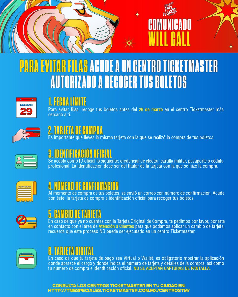 TecatePalNorte's tweet photo. ¡No lo dejes para el último! 😨 Recoge tus boletos de #TecatePalNorte antes del 29 marzo en los Centros Ticketmaster https://t.co/dF3XlxAJwP