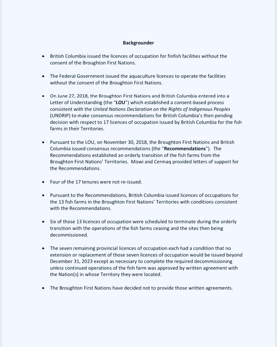 1Bob_Chamberlin's tweet image. It’s official .. the last of the Broughton Archipelago #FishFarms will be leaving as per LoU with the Province of BC &amp;amp; Kwikwasutinuxw Haxwa’mis, Mamalilikulla &amp;amp; Namgis #FirstNations