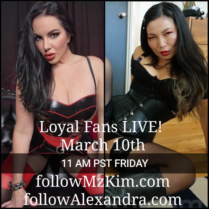 Special duo Livestream with @MzKimAP -- on her LF! Friday March 10th at 11am PST. https://t.co/l7m1c<a class="tags" href="/tag/mzkimap">@mzkimap</a><a href="/tag/realloyalfans"class="tags"><span>#realloyalfans</span></a>