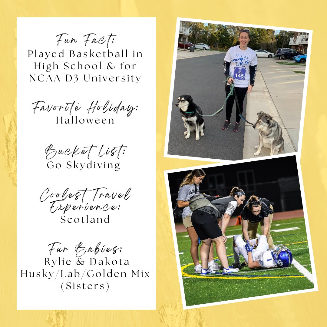 FCPS_ATP's tweet photo. Today’s Spotlight 3/3: Amanda Johnston!

📍Site: AT1 @FHSLionsAT 
🦉Years of Experience: 10
🌎Hometown: Fairfax, VA
📚Undergrad: BS in Kinesiology - Exercise Science from @ShenandoahU 
👩🏻‍🎓Graduate: MS in Athletic Training from @SU_MSAT 

#NATM2023 #theresanATforthat https://t.co/mej5guxYZE