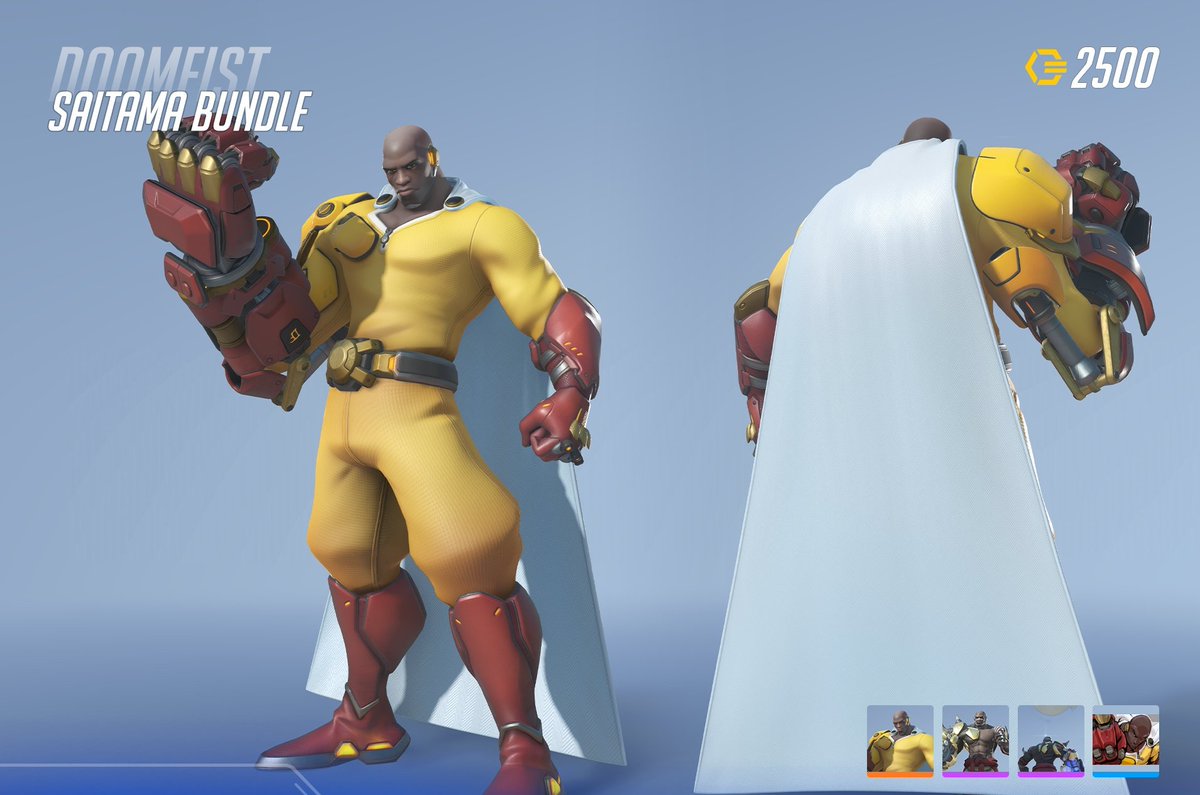 To celebrate the LIMITED TIME event (Overwatch X ONE PUNCH MAN)

<a href="/PlayOverwatch/">Overwatch</a> gaved me 1x bundle code to give away to the community
This bundle unlocks :
✊ One-Punch Man Doomfist
🌪️Tatsumaki Kiriko
👺Genos Genji

Rules : Follow <a href="/qCandywing/">Candywing 🍬</a>  
 Like and retweet
Winner will be