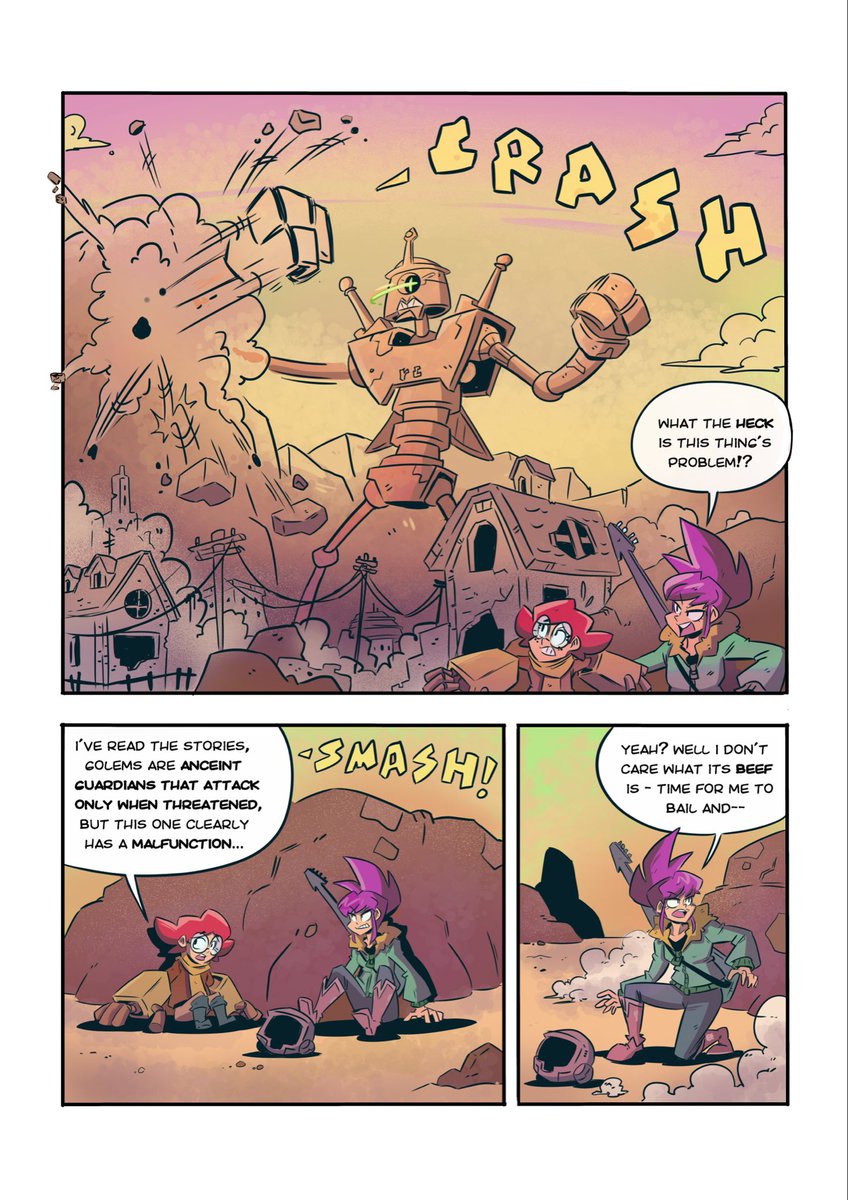 QFH ch.3 - Pages 1-4 are coloured! Abbey tries to play hero by herself, brave but foolish. 