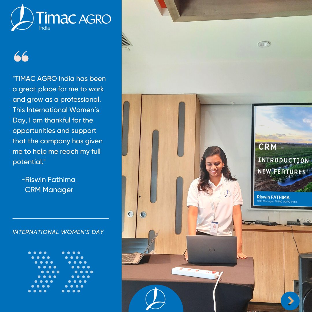 Timacagroindia's tweet photo. On #WomensDay2023 , we recognize the amazing women who contribute to TIMAC AGRO India's success. Their talents, skills, and dedication inspire us all to strive for greatness. We salute all the strong and inspiring women who break barriers and achieve great things. #timacagroindia https://t.co/o1fOdP7s21