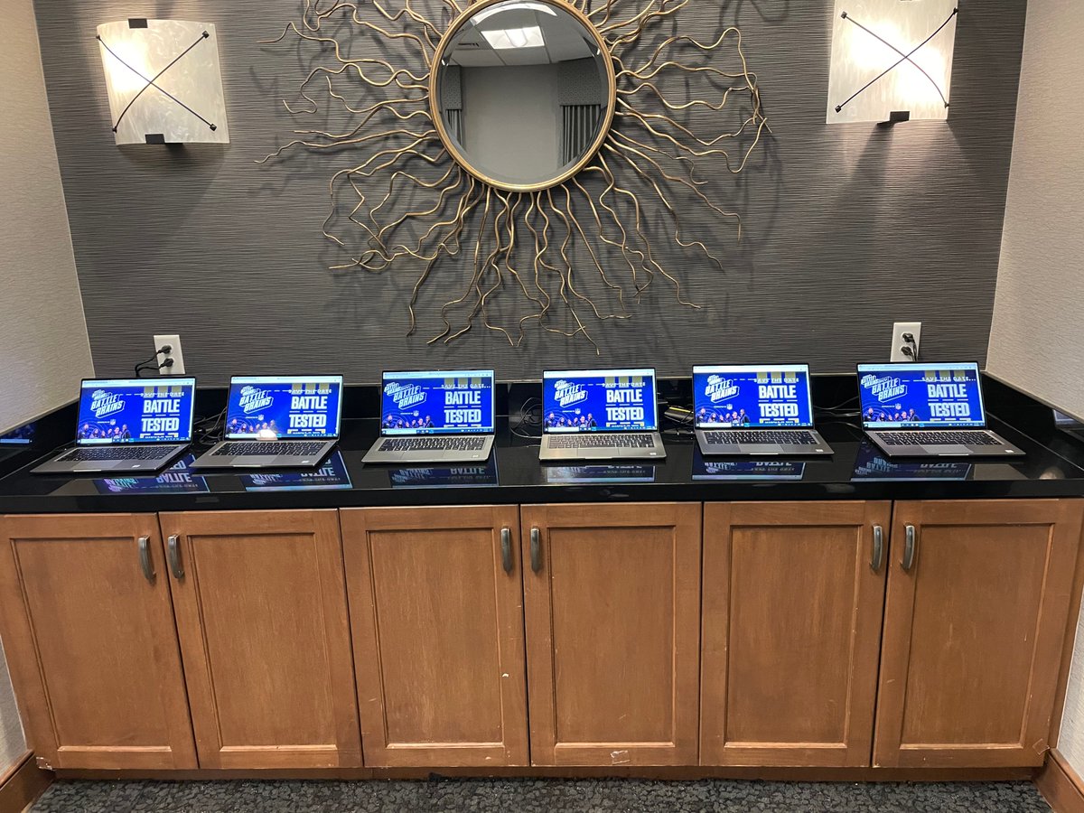 HBCUBotBrains's tweet photo. Registration for the 2023 HBCU Battle of the Brains is underway! Thank you to @DellTech for providing the laptops for tonight's check-in! #BattleTested #HBCUBotBrains https://t.co/Me6XCLKl9J