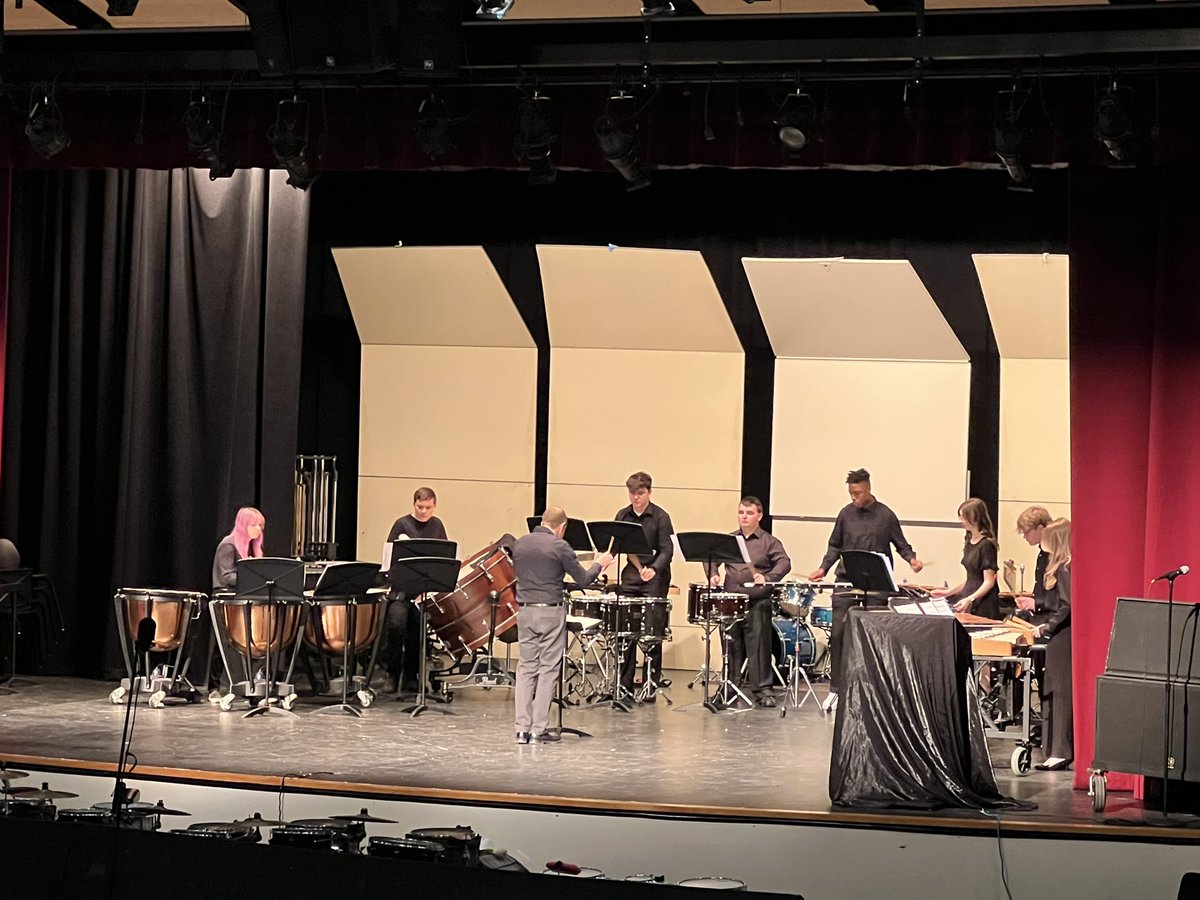 KimGoessler's tweet image. Enjoying the BHS Concert Percussion Ensemble tonight!