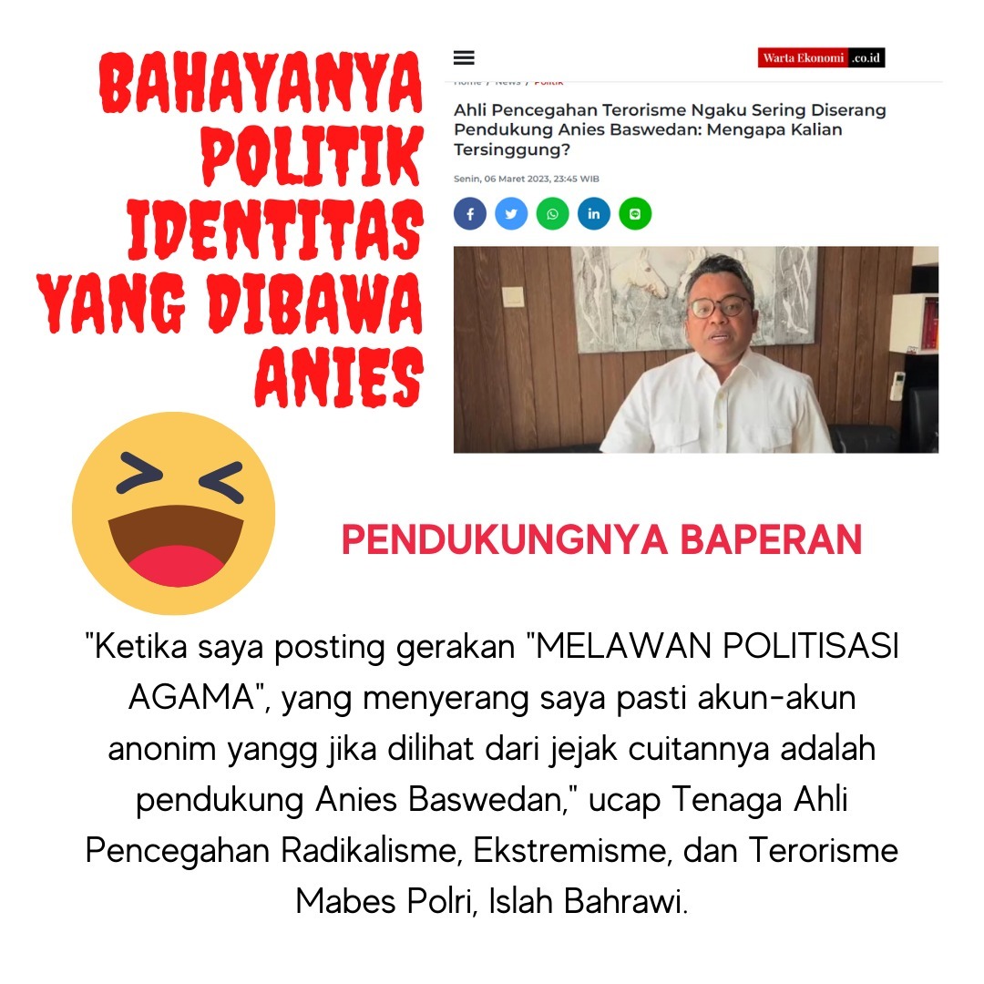 RanggaStevens's tweet photo. bahayanya politik identitas yang dibawa anies https://t.co/IO9rMNm1tC