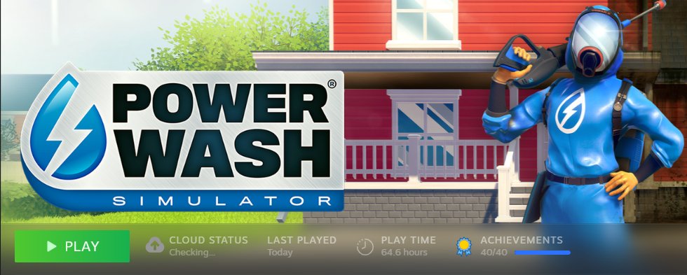 cage2201's tweet photo. i don't know why i did it, but today i decided i'd finish #PowerWashSimulator.

so i finished the last level of career mode and decided i wanted all the achievements. I went to check what achievements i was still missing.

I just got 21 achievements today and now it's 100% done. https://t.co/4CmHej7L97