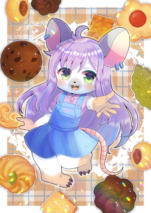 「栄子 (Eiko)()さん宅のネズミの女の子を描かせて頂きました!リクエスト有難」|ヒヨヨ@skeb募集中のイラスト