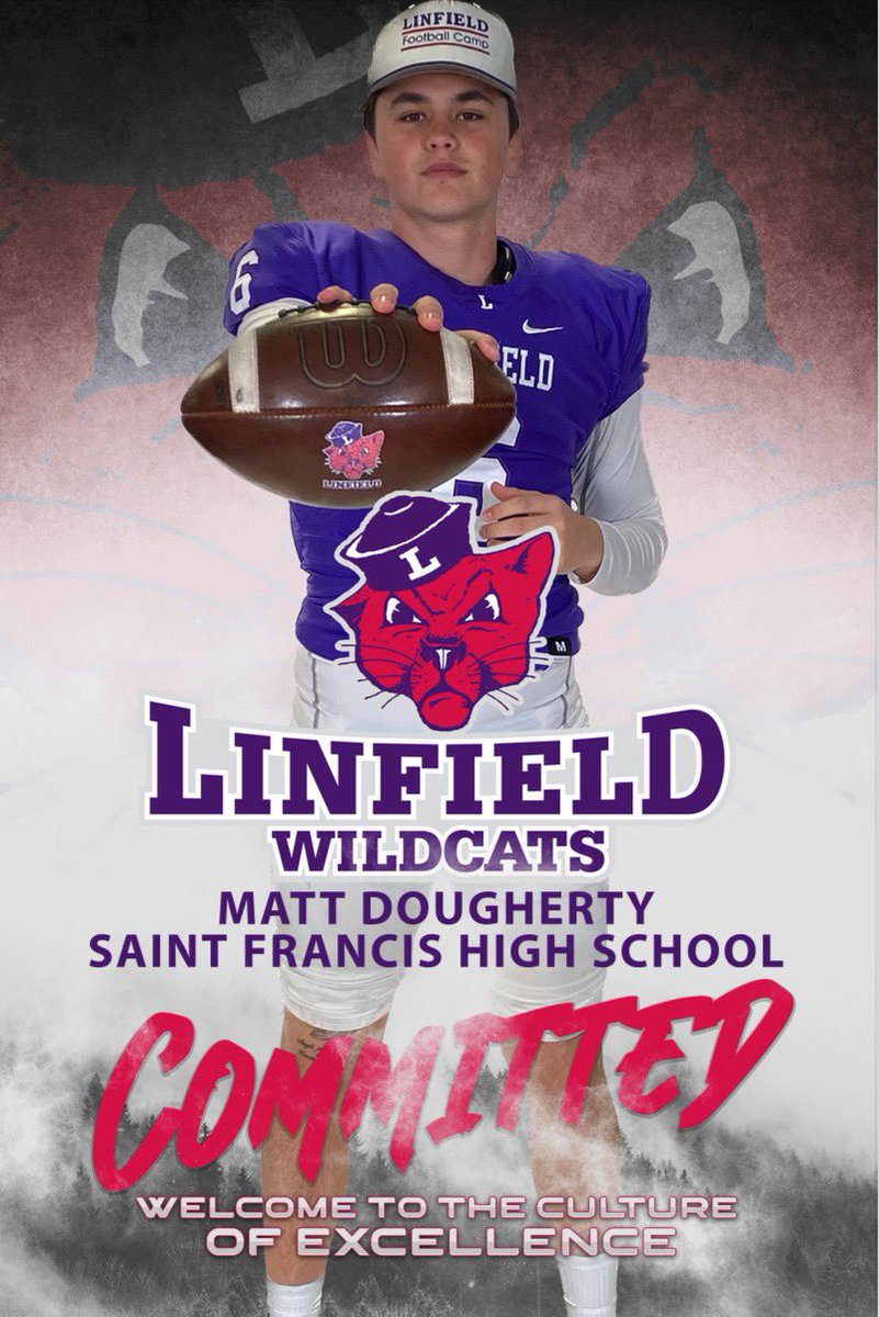 Matt Dougherty Jr. (@mattdougherty04) on Twitter photo Thank you to all who have helped me along the way. Wouldn’t be here in this position without the support of my family, friends, coaches and teammates. Blessed to say I have committed to Linfield University for the next four years! Roll Cats! <a href="/coachbelliott/">Brett Elliott</a> <a href="/linfieldsports/">Linfield Athletics</a> Thank you to all who have helped me along the way. Wouldn’t be here in this position without the support of my family, friends, coaches and teammates. Blessed to say I have committed to Linfield University for the next four years! Roll Cats! <a href="/coachbelliott/">Brett Elliott</a> <a href="/linfieldsports/">Linfield Athletics</a>