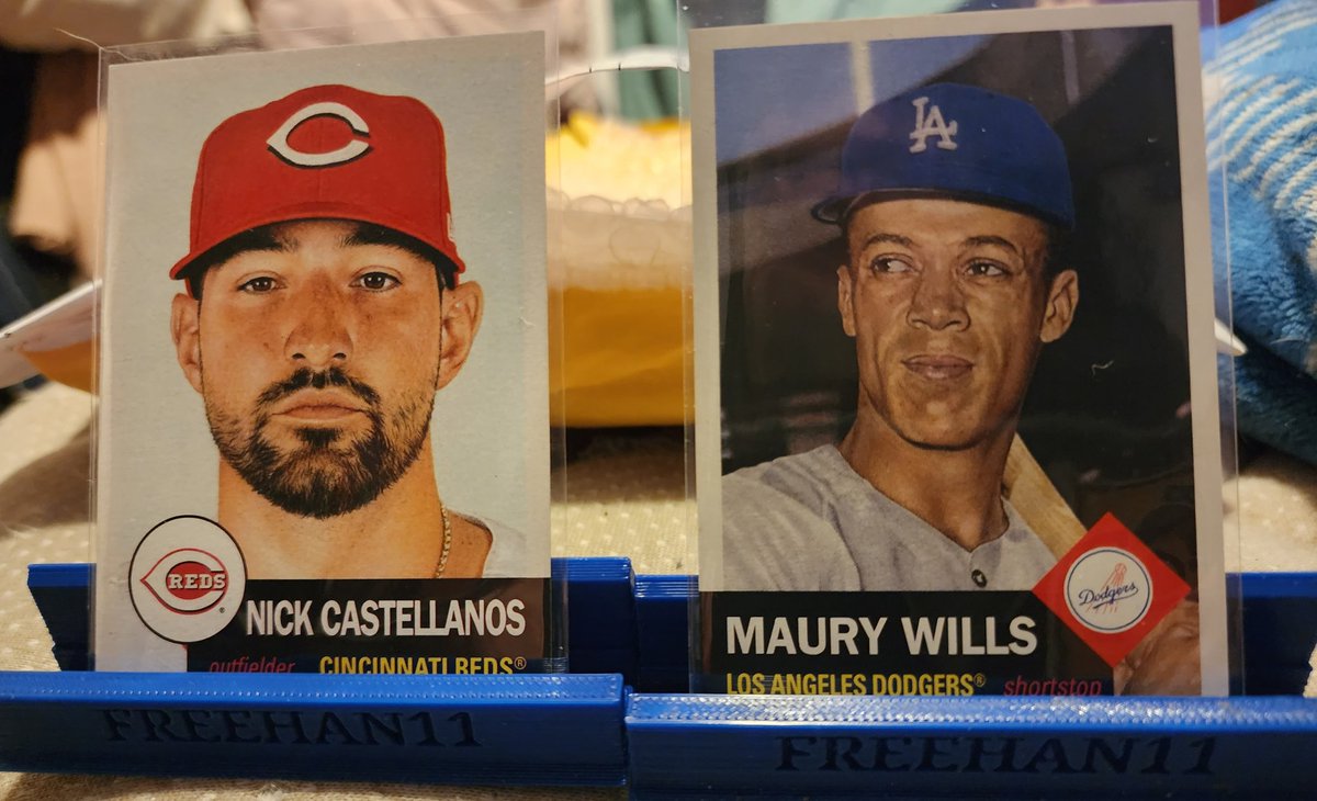 freehan11's tweet photo. Mailday on the eve of the #ToppsLivingSet brings these two cards, the 2nd for Nicholas Castellanos.(Tigers), as well as the 1962 NL MVP, Maury Wills.
Castellanos has a 3rd card (Phillies), on the way.
👉 I'll have another TLS post coming up in a bit, and it's, well, awesome! https://t.co/8wYh49gibf