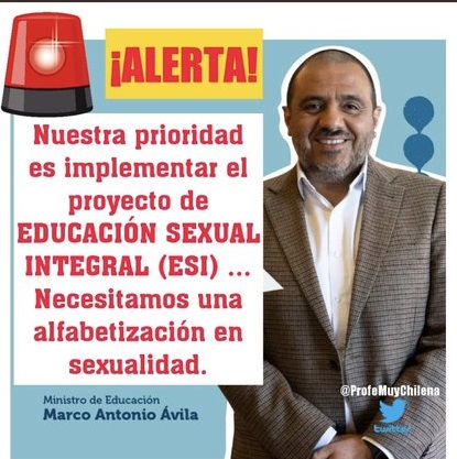 Este es el "Ministro de Educación" Maricon q agredió a una MUJER cuando se conmemora el #DíaDeLaMujer #8DeMarzo #8M Apoya la ley ESI Pedófila y se vuelve loco cuando ve al Merluzo con un niño en brazos!!! #DestitucionABoric #RenunciaAvila #RechazoOtraVez #Rechazo #Rechazar
