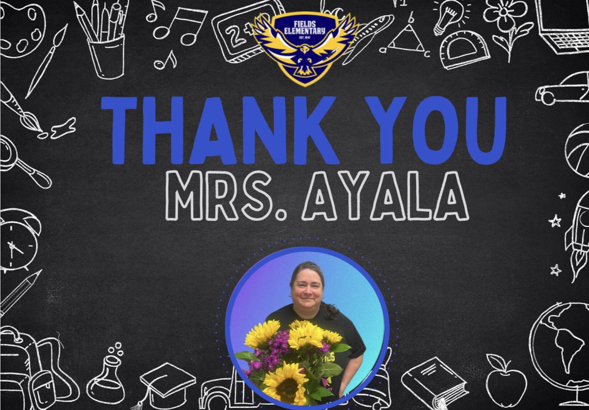 FieldsFalcons's tweet photo. Happy Educational Diagnostician’s Week to the BEST, Mrs.Aylala💙🎉💙Thank you for loving and serving our Falcons! We appreciate everything you do!!! #FieldsInspires https://t.co/8HytYnC1ih