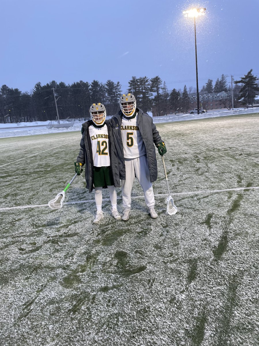Just Steve and I playing lax in the snow again! #PostGameFlic
