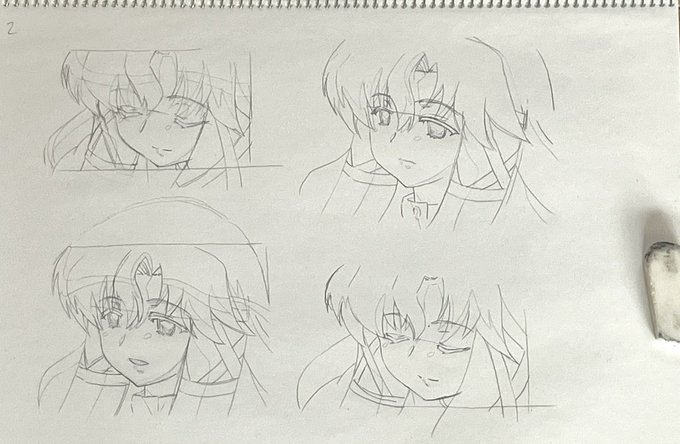 昨日撮ったカトレア模写と右はそのまた模写 