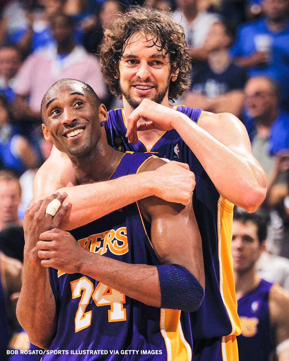 Arash Markazi on X: Pau Gasol's No. 16 will be retired tonight next to  Kobe Bryant's No. 24 just the way the two of them wanted it.   / X