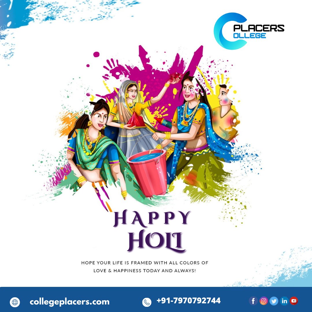 CPlacers's tweet photo. This 2023 Holi may bring lots and lots of colorful seasons and days in your life filled with plenty of happiness and love. Wish you a very Happy Holi.
#HappyHoli2023 #holi #holi2023 #happyholi #holifestival #festival #colors #colours #festivalofcolors #indianfestival https://t.co/8pZgeCEjQR