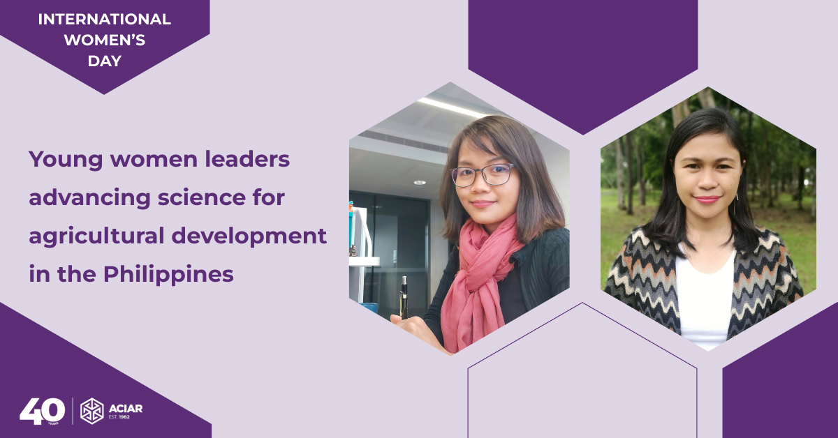 ACIARAustralia's tweet photo. To celebrate International Women's Day, we’re shining a spotlight on young women leaders who are advancing science for agricultural development in the Philippines 🙌 🇵🇭 🔬

Read about the achievements of 2 inspiring #ACIARAlumni on the #ACIAR website: https://t.co/nSdGYtNsiU https://t.co/skkbHVAke1