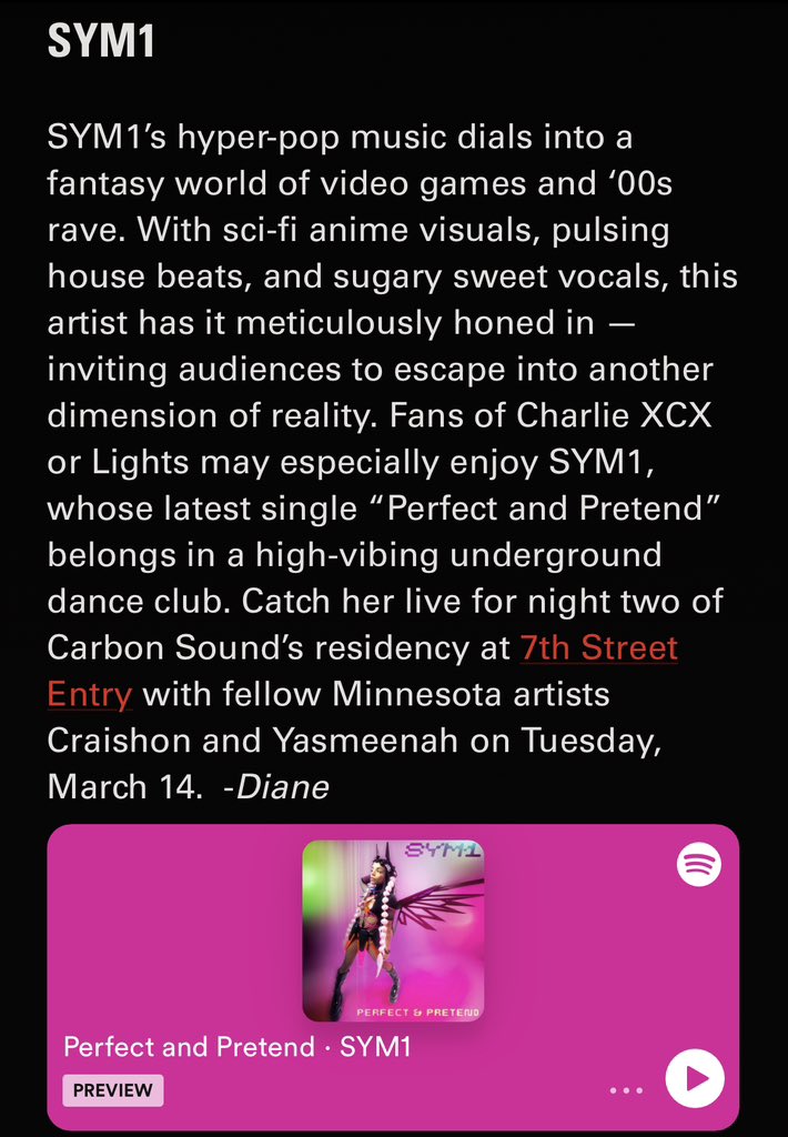 Check out alllll this new music from MN artists! <a href="/abywolf/">A B Y W O L F</a> @Lokisfollyband -me- <a href="/elguante/">KTM aka Guante</a> <a href="/haleyerydell/">haley e rydell</a> <a href="/Zippylaske/">Zippy Laske</a> @blubone @jaradmilesiaw @hatersclubband!  Shout outttt to Diane and Youa with <a href="/TheCurrent/">The Current</a> for the write up!