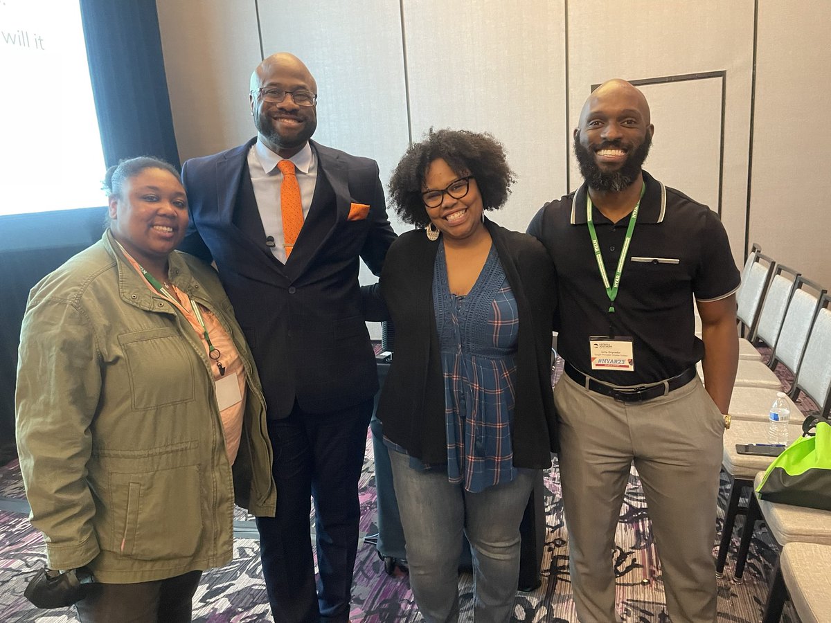 BHSproductions's tweet photo. Full day at @nyarconference reconnects, presenting, and engaging with top-notch educators, supplemental &amp; support agencies, consultants, and community partners. 

Never know who you will run into former @omavs &amp; @CityOfLincoln @lnehs standout Rodney Bradley. #NYAR23 https://t.co/Gsre3PNQ7v